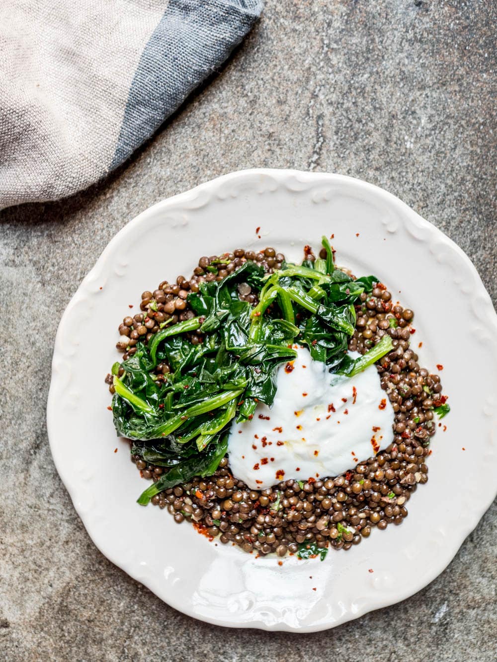 Grønne linser med spinat - oppskrift / Et kjøkken i Istanbul