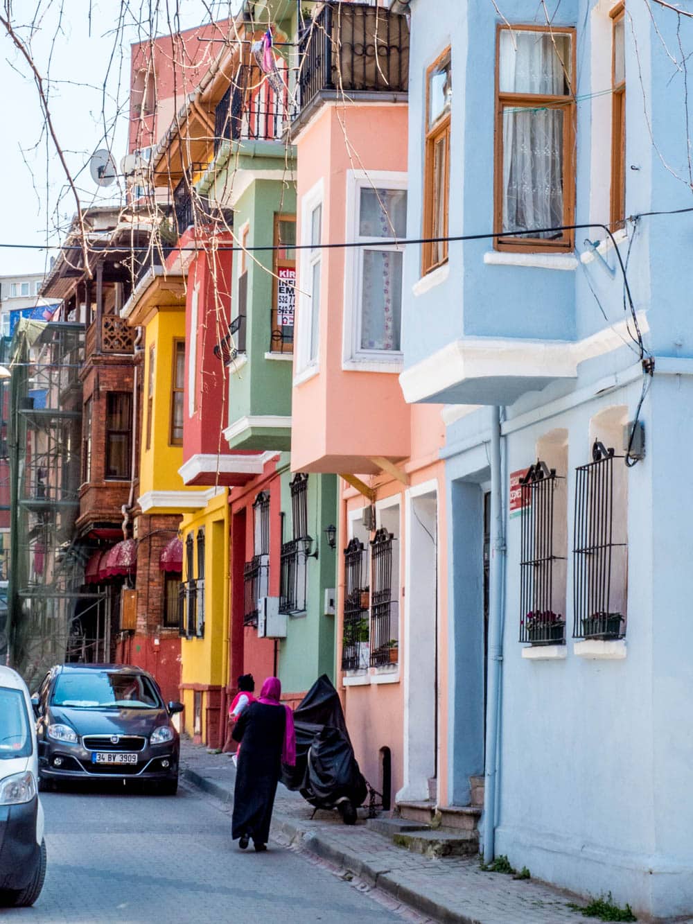 Fargerike hus i Balat, Istanbul